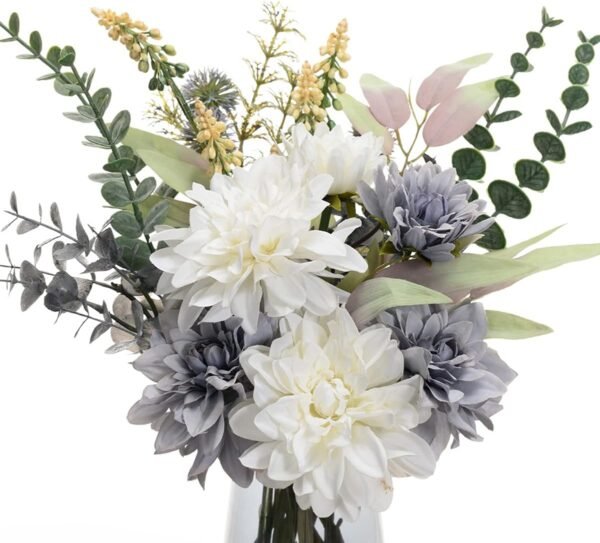 Best Artificial flowers with fake flower vase, dining room table centerpiece, silk flower arrangement for home - Image 4