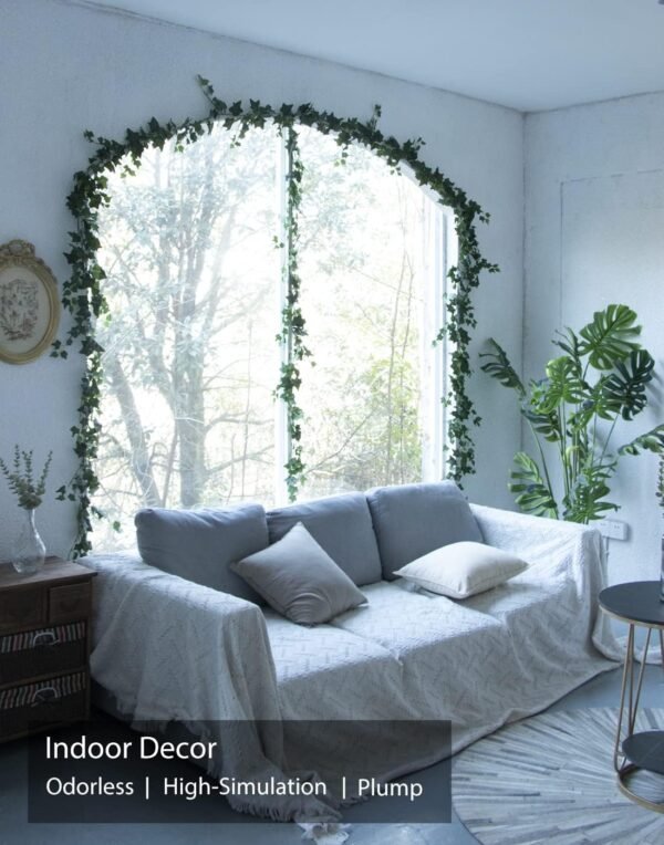 Best 3PCS Artificial Green Ivy Vines Kit, 6ft Odorless Silk Ivy Garland, Green Leaf Leaf Hanging Plant, Free Hoho, For Home, Classroom, Wall, Party, Wedding Decoration - Image 4