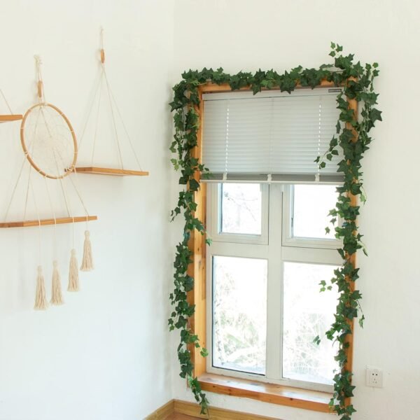 Best 3PCS Artificial Green Ivy Vines Kit, 6ft Odorless Silk Ivy Garland, Green Leaf Leaf Hanging Plant, Free Hoho, For Home, Classroom, Wall, Party, Wedding Decoration - Image 5