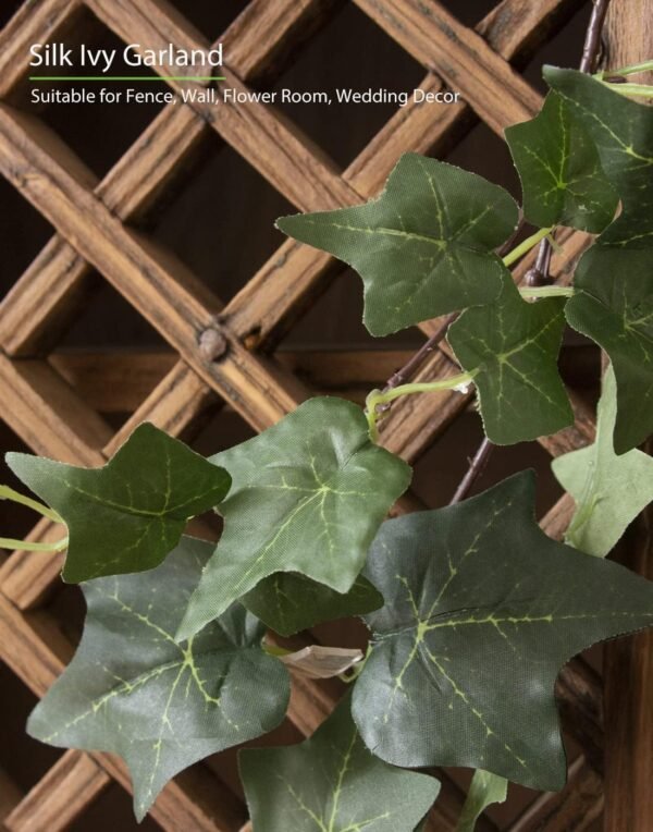 Best 3PCS Artificial Green Ivy Vines Kit, 6ft Odorless Silk Ivy Garland, Green Leaf Leaf Hanging Plant, Free Hoho, For Home, Classroom, Wall, Party, Wedding Decoration - Image 8