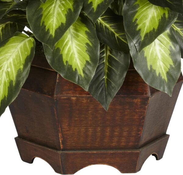 Cheap Almost natural 6639 24in. Golden Dieffenbachia Silk Plant, Green - Image 6