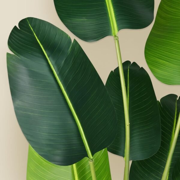 Cheap Paradise Plant Artificial Bird 4 Foot Fake Tropical Palm Tree 8 Tranch Outdoor Decoration Gift for Indoor Outdoor Office Modern Decoration for Faux Banana Leaf Tree - Image 4