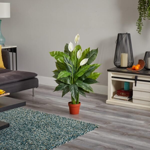 Grab high-quality Almost natural 42 inch Spathyhylum artificial (real touch) silk plant green - Image 3