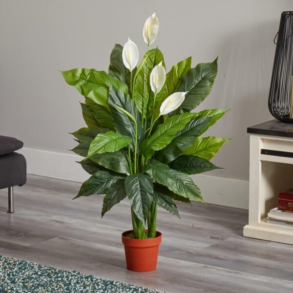 Grab high-quality Almost natural 42 inch Spathyhylum artificial (real touch) silk plant green - Image 4
