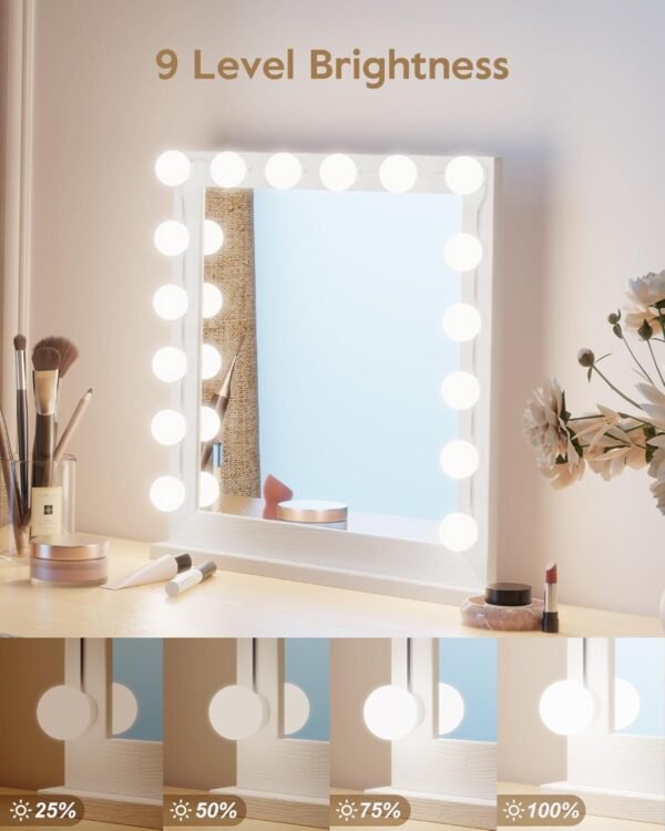 Grab high-quality Brightown 14 Dimmable Bulb Hollywood Makeup Mirror Light, 22ft Adjustable Vanity Lighting Fixture for Full Length Mirrors (Mirror not included) - Image 4