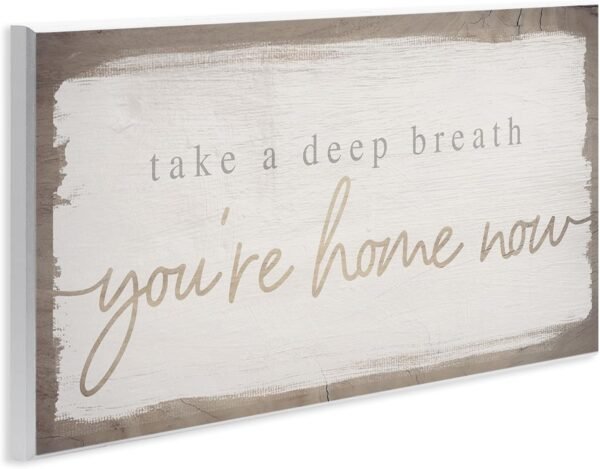Explore the best Stupell IndustriesWeathered, tattered chic signs now you're at home, designed by Daphne Polselli, 17 x 7, Tan - Image 4