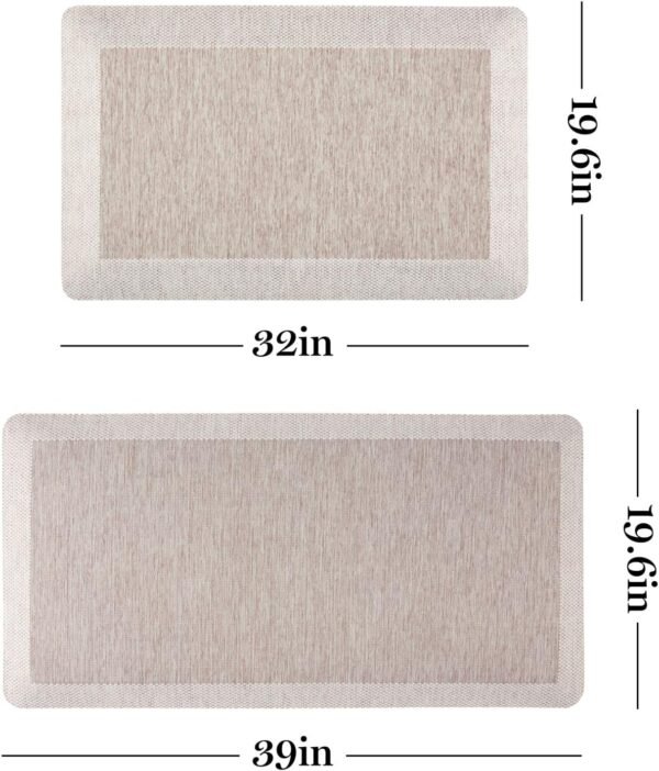 Buy the best Martha Stewart Mira Modern Heather Anti-Fatigue Air Injection Kitchen Mat, Coffee Brown, 19.6"x32" - Image 10