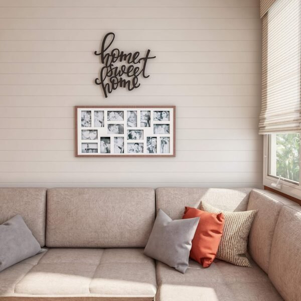 Order affordable Luxurious Home Decor Wall Signs - Home Sweet Home Decor 3D Word Art Wall Decor - Modern Rustic or Vintage Farmer Style (Dark Brown) - Image 4