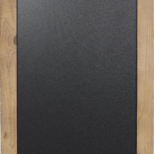 Buy affordable Deco 79 Wood Sign Home Wall Decoration Chalkboard Wall Carving Is Barn Door Inspired Top, Wall Art 16"x2"x28", Brown - Image 3