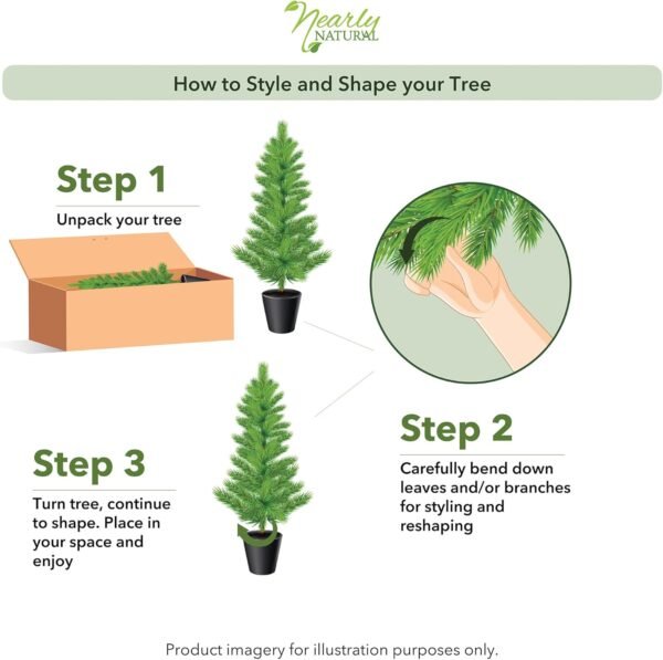 Grab high-quality Almost natural 4-foot fake cedar tree, outdoor front pouch dentist, fake geese tree tree in nursery approach with UV resistant coating - Image 4