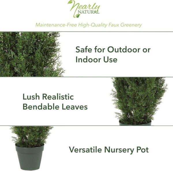 Grab high-quality Almost natural 4-foot fake cedar tree, outdoor front pouch dentist, fake geese tree tree in nursery approach with UV resistant coating - Image 5