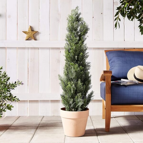 Grab high-quality Almost natural 4-foot fake cedar tree, outdoor front pouch dentist, fake geese tree tree in nursery approach with UV resistant coating - Image 10