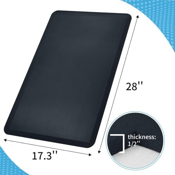 Grab high-quality ART3D Anti-Fatigue Mat - Kitchen Mat with 1/2 Inch Cushion - Comfort and Non-Slip Cushion for Standing Desk, Office Oge Floor (17.3"x28", Blue Majolica) - Image 3