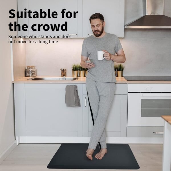 Grab high-quality ART3D Anti-Fatigue Mat - Kitchen Mat with 1/2 Inch Cushion - Comfort and Non-Slip Cushion for Standing Desk, Office Oge Floor (17.3"x28", Blue Majolica) - Image 4