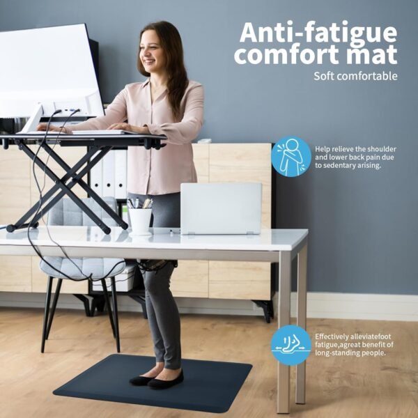 Grab high-quality ART3D Anti-Fatigue Mat - Kitchen Mat with 1/2 Inch Cushion - Comfort and Non-Slip Cushion for Standing Desk, Office Oge Floor (17.3"x28", Blue Majolica) - Image 9