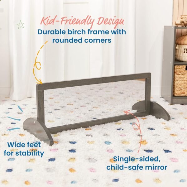 Buy the best ECR4KIDS Infant Single Issed Two-way Mirror, Kids Furniture, Grey Wash - Image 6