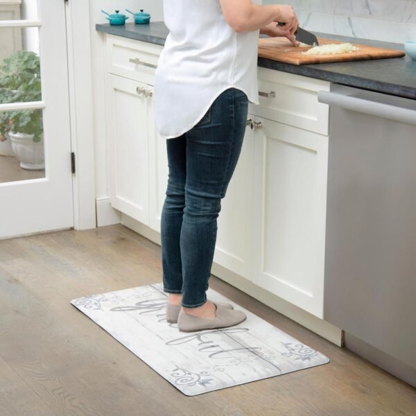 Buy recommended Home Dynamix Cozy Living Grateful Floral Runner Anti-Fatigue Kitchen Mat, Non-Slip Floor Mat, Padded Standing Desk Mat, Grey/Cream, 17.5"x30" - Image 14