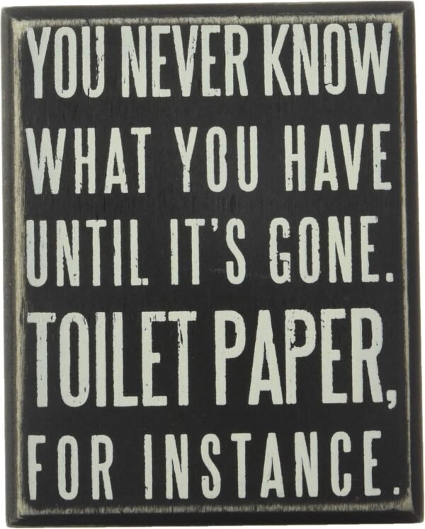 Order affordable Primitives with Cathy's Wooden Box Sign - Funny Bathroom Proverbs, Wall Art/Home Decor, Farmer Style, New Building Facilities, 4x5 inches - Image 4