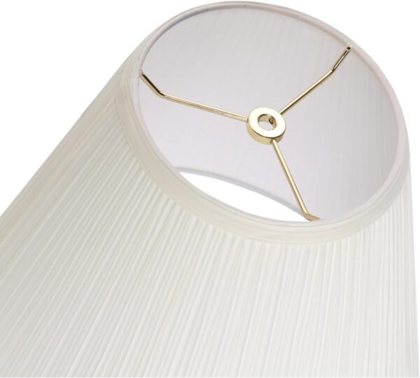 Order affordable Aspen Creative 33055, Hardback Empire Transitional Spider Lampshade, Mushroom Pleated Off-White, 7" Top x 13" Bottom x 10" Slant - Image 4