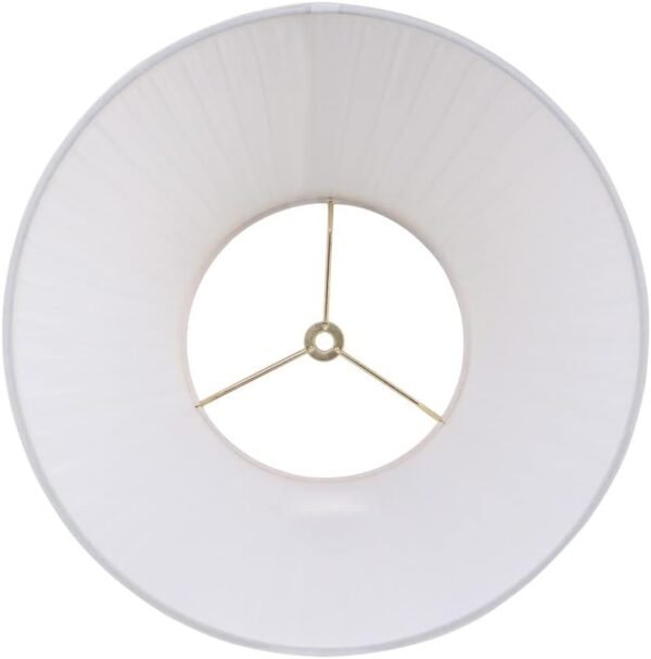 Order affordable Aspen Creative 33055, Hardback Empire Transitional Spider Lampshade, Mushroom Pleated Off-White, 7" Top x 13" Bottom x 10" Slant - Image 5