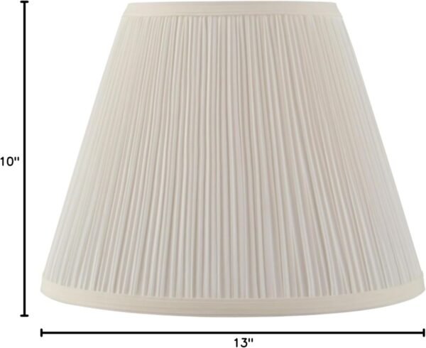 Order affordable Aspen Creative 33055, Hardback Empire Transitional Spider Lampshade, Mushroom Pleated Off-White, 7" Top x 13" Bottom x 10" Slant - Image 7