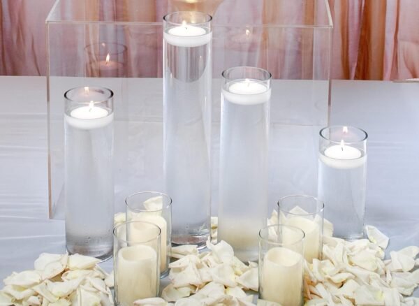 Grab recommended WGVI Quality Thick Clear Cylinder Glass Vase, 3"Wx 16" H, Skinny Bad Tall Bath - Image 7