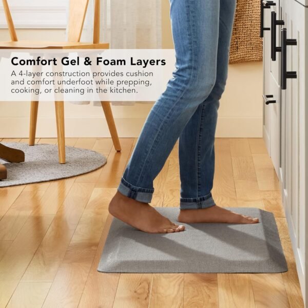 Buy recommended KitchenAid Gourmet Series Kitchen Comfort Gel Mat, Solid Basket Wave, Matte Gray, 20"x39" - Image 7