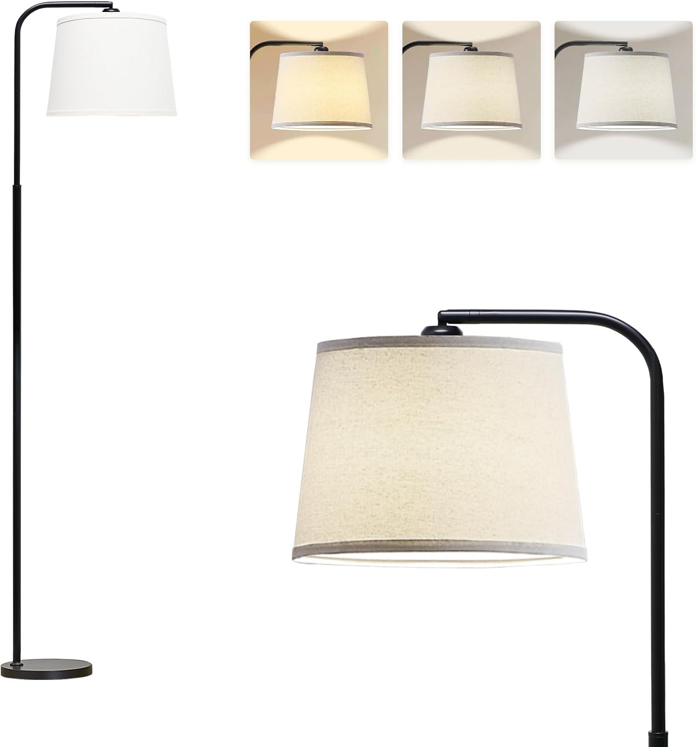 Grab the best Red Ski Floor Lamp for Living Room with 3 Colors Temperature, Foot Switch Standing Lamp for Living Room, Bedroom, Office, ARC MUREN Floor Lamp with 9W LED Bulb - Image 9