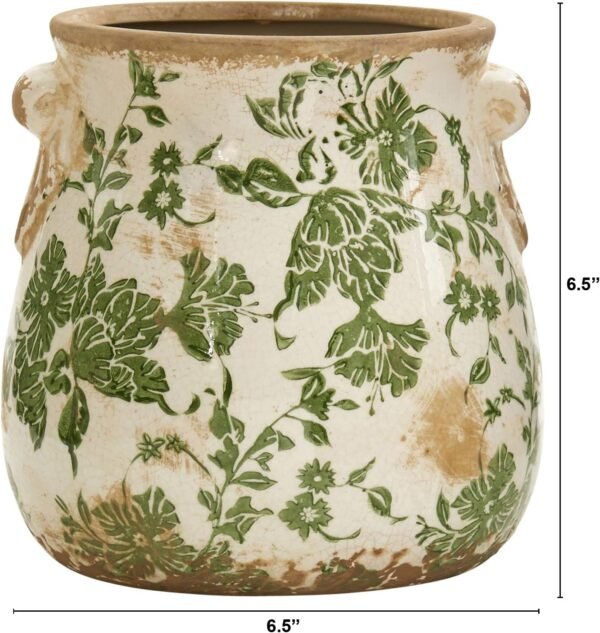 Order the best 6.5 inches. Tuscany Ceramic Green Scroll Approach - Image 3