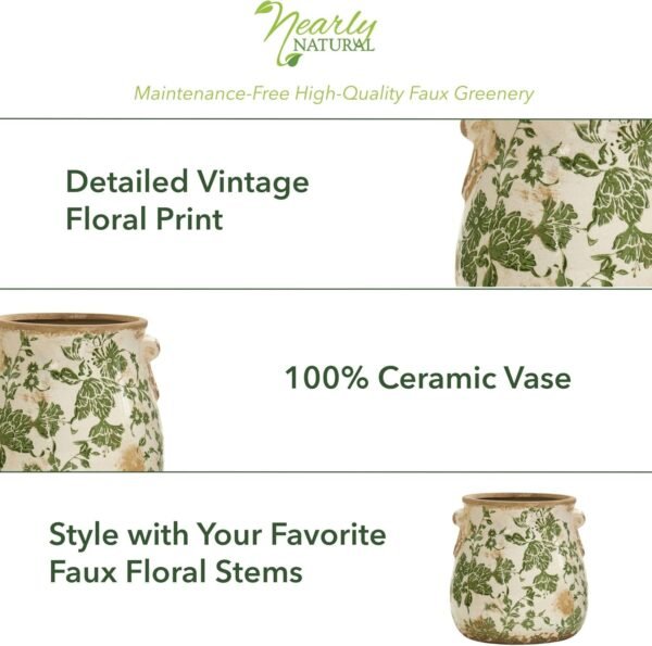 Order the best 6.5 inches. Tuscany Ceramic Green Scroll Approach - Image 5