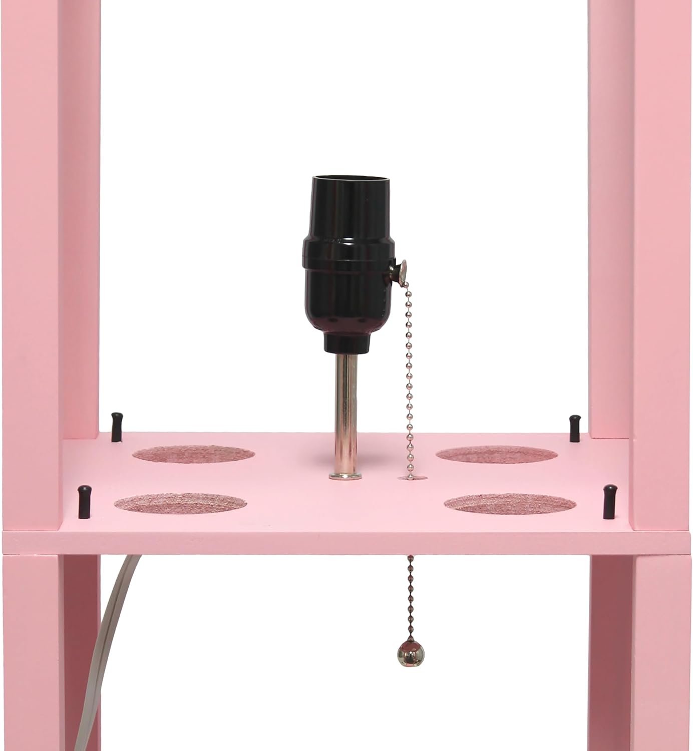 Explore recommended Simple Design LF1014-LPK-LB 3 Shelf Etagger Organizer White Linen Shaded Storage Floor Lamp - Image 5