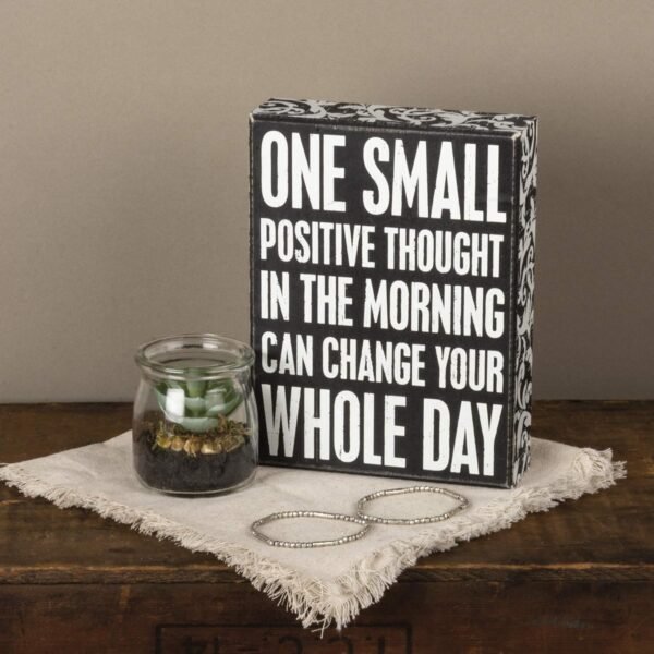 Buy the best Primitive 22675 Floral Trimming Box Sign by Cathy, 6"x8", Positive Thoughts - Image 5