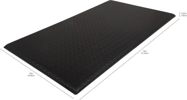 Grab affordable Amazon Basics Anti-Fatigue Standing Mat, Non-slip, Comfort Mat for Home and Office, 20W x 36L x 0.6th, Black, 1 Pack - Image 7