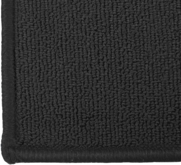 Grab affordable Ritz Solid Accent Rug: 18"x30" Stain-resistant Kitchen or Living Room Floor Mat, Latex Backing, Machine Washable, Black - Image 3