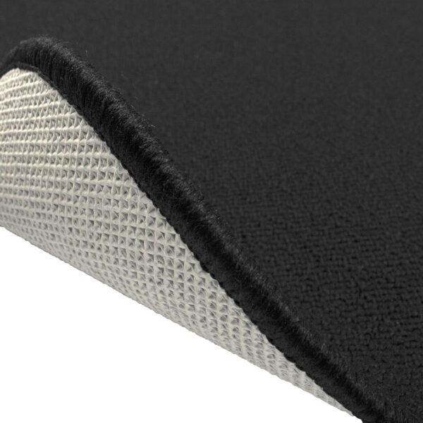 Grab affordable Ritz Solid Accent Rug: 18"x30" Stain-resistant Kitchen or Living Room Floor Mat, Latex Backing, Machine Washable, Black - Image 4
