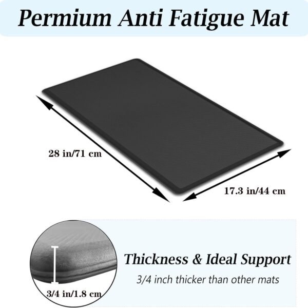 Buy the best Artnice Kitchen Mats for Floors, 3/4 inch Thick Memory Foam Fatigue Mat, Non-Slip Standing Mat, Kitchen Rug with Waterproof Cushion, Office, Sink, Laundry (17.3"x28") - Image 3