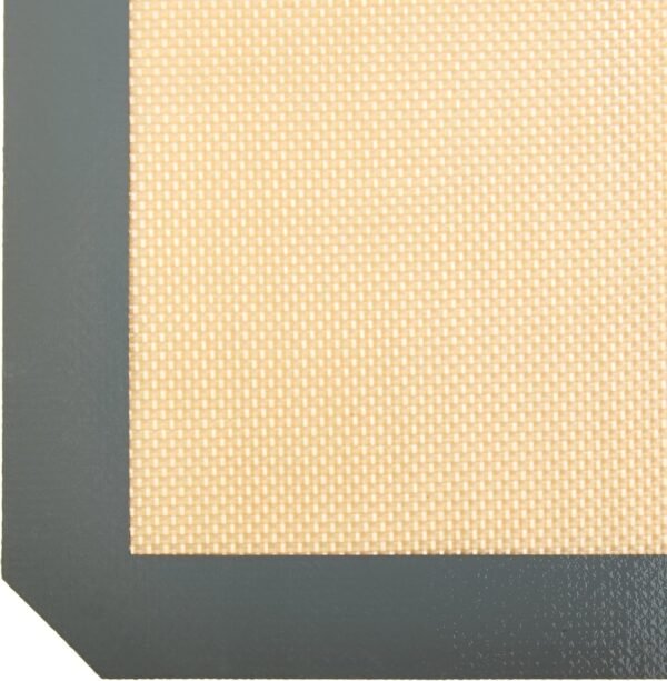 Order recommended Amazon Basics Silicone Rectangular Baking Mat, Non-stick Reusable Oven Bakeware, 16.5"x11.6", New Beige/Grey, Pack of Pack 2 - Image 5