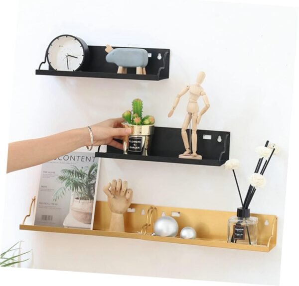 Grab affordable Wall Mounted Storage Rack for Living Room and Bedroom Decorative Design for Iron Shelf Plants and Books - Image 3