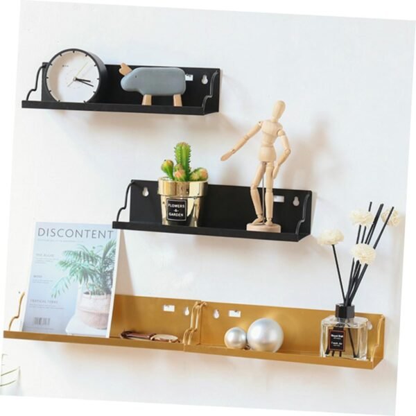 Grab affordable Wall Mounted Storage Rack for Living Room and Bedroom Decorative Design for Iron Shelf Plants and Books - Image 4