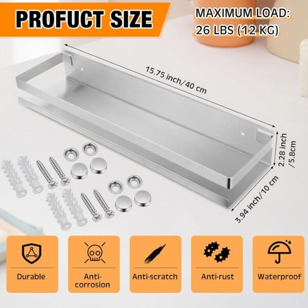Grab affordable Lallisa 4pcs Stainless Steel Shelf Bathroom Shower - Image 3