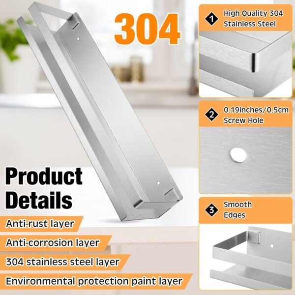Grab affordable Lallisa 4pcs Stainless Steel Shelf Bathroom Shower - Image 4