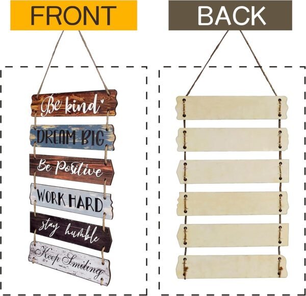 Order recommended Y -Inspirational Wall Art 6PCS Stringed Wood Panel - Farmer Rustic Office Decorate for Work - Home Bedroom Living Room Motivation Wall Decoration - Image 6