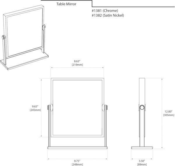 Grab recommended Gatco 1382 Elegant Table Mirror 9.75"WX 12" H - Image 6