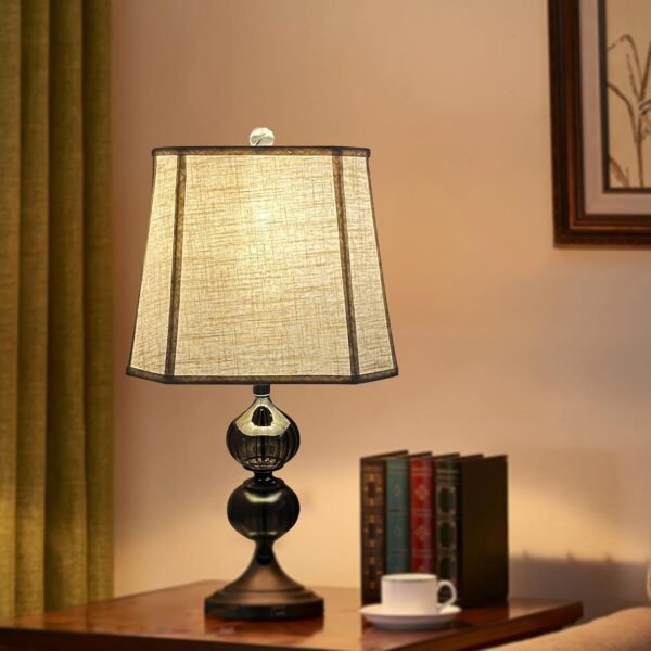 Order affordable Tortoo Star Square Cut Corner Lamp Shade, 10x13x10.5 inch Media Table Lamp Shade Floor Lamp Beige Lamp Shade Natural Linen Handcraft, Simple Assembly Need - Image 9