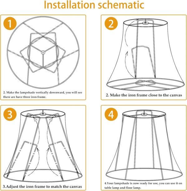 Order affordable Tortoo Star Square Cut Corner Lamp Shade, 10x13x10.5 inch Media Table Lamp Shade Floor Lamp Beige Lamp Shade Natural Linen Handcraft, Simple Assembly Need - Image 10