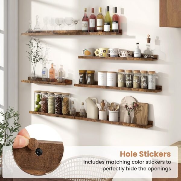 Explore the best Fun Memories Picture Shelf Shelf 2, 32 inch Rustic Wall Mounted Floating Shelf and Lips for Lips - Image 7