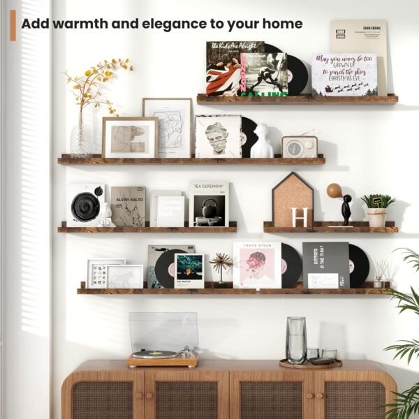 Explore the best Fun Memories Picture Shelf Shelf 2, 32 inch Rustic Wall Mounted Floating Shelf and Lips for Lips - Image 8