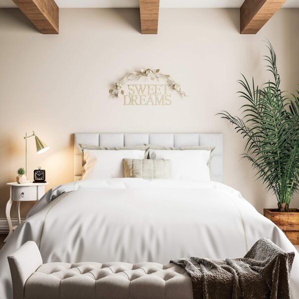 Explore high-quality Luxurious Home Bedroom Wall Decoration - Sweet Dream Decorative Wall Sign - Home Accent Word Art - Modern Rustic or Vintage Farmer Style (White) - Image 5