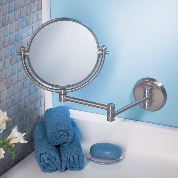 Order recommended GATCO 1408 14 inch swing arm extents, wall mount mirror with satin nickel - Image 3