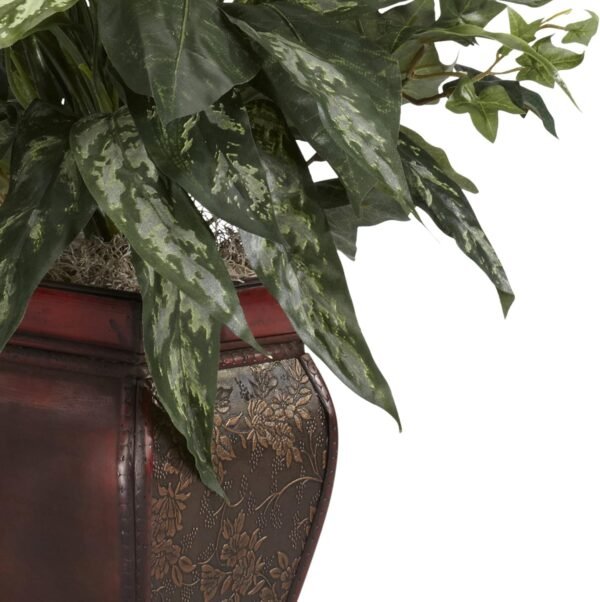 Explore high-quality Decorative vases with silk plants almost natural mixed greens and anthurium - Image 5